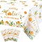 Little Cutie Tablecloth Orange Fruit Party Supplies Little Cutie is on The Way Disposable Plastic Table Cover for Citrus Baby Shower Birthday Tangerine Decoration, 54 x 108 Inches(3 Pack)
